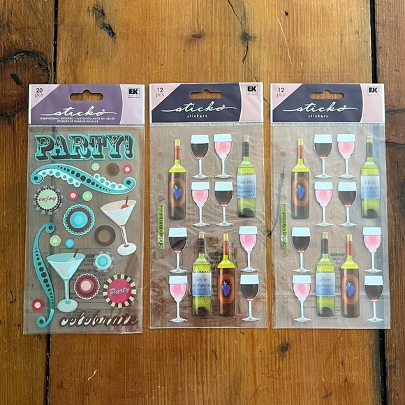 Scrapbook Other - NWT Sticko Scrapbooking Stickers Party and Wine